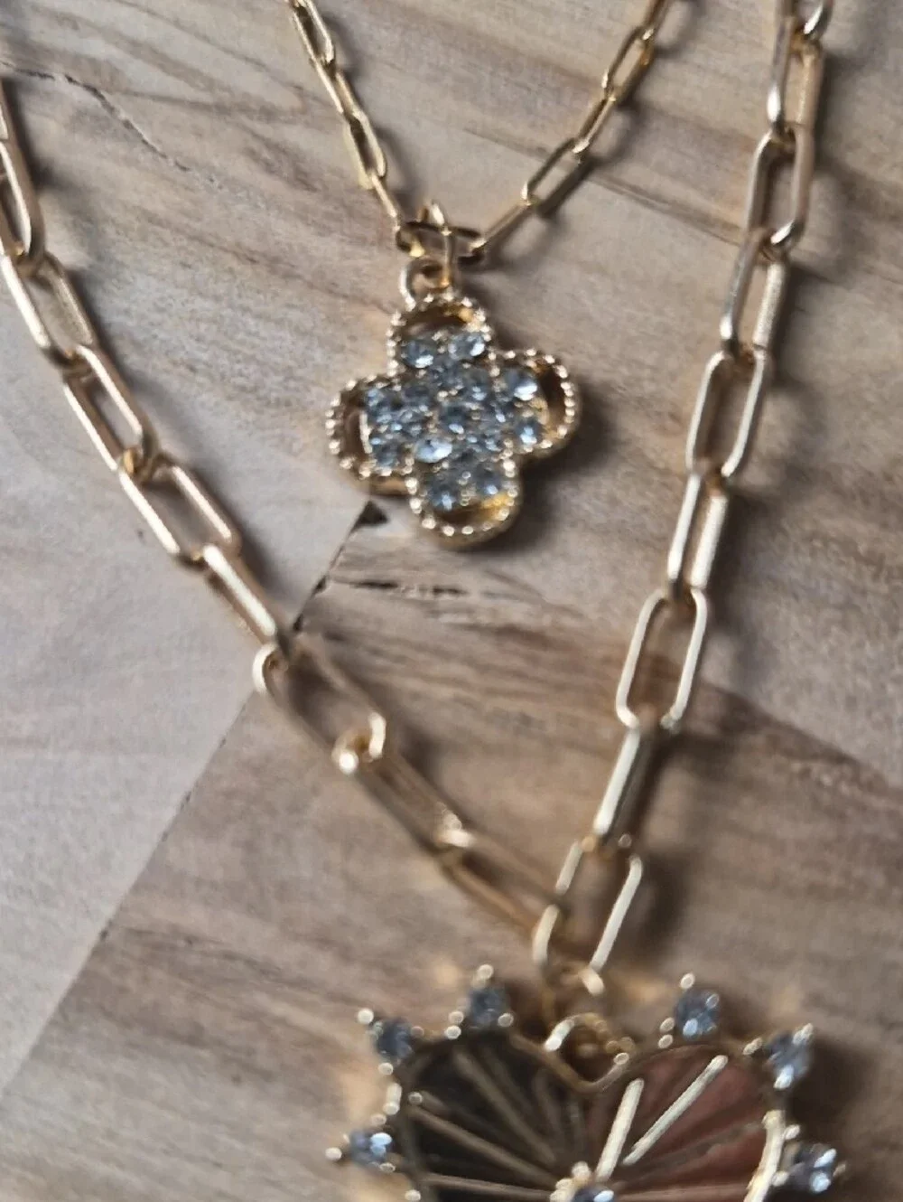 Gold Layered Heart & Bead Necklace - Women Jewelry